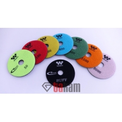 Krążek diamentowy na rzep 100 mm - do polerowania granitu na mokro - WOOSUK